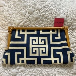 Donna Dixon fabric clutch bag, never used / with tag